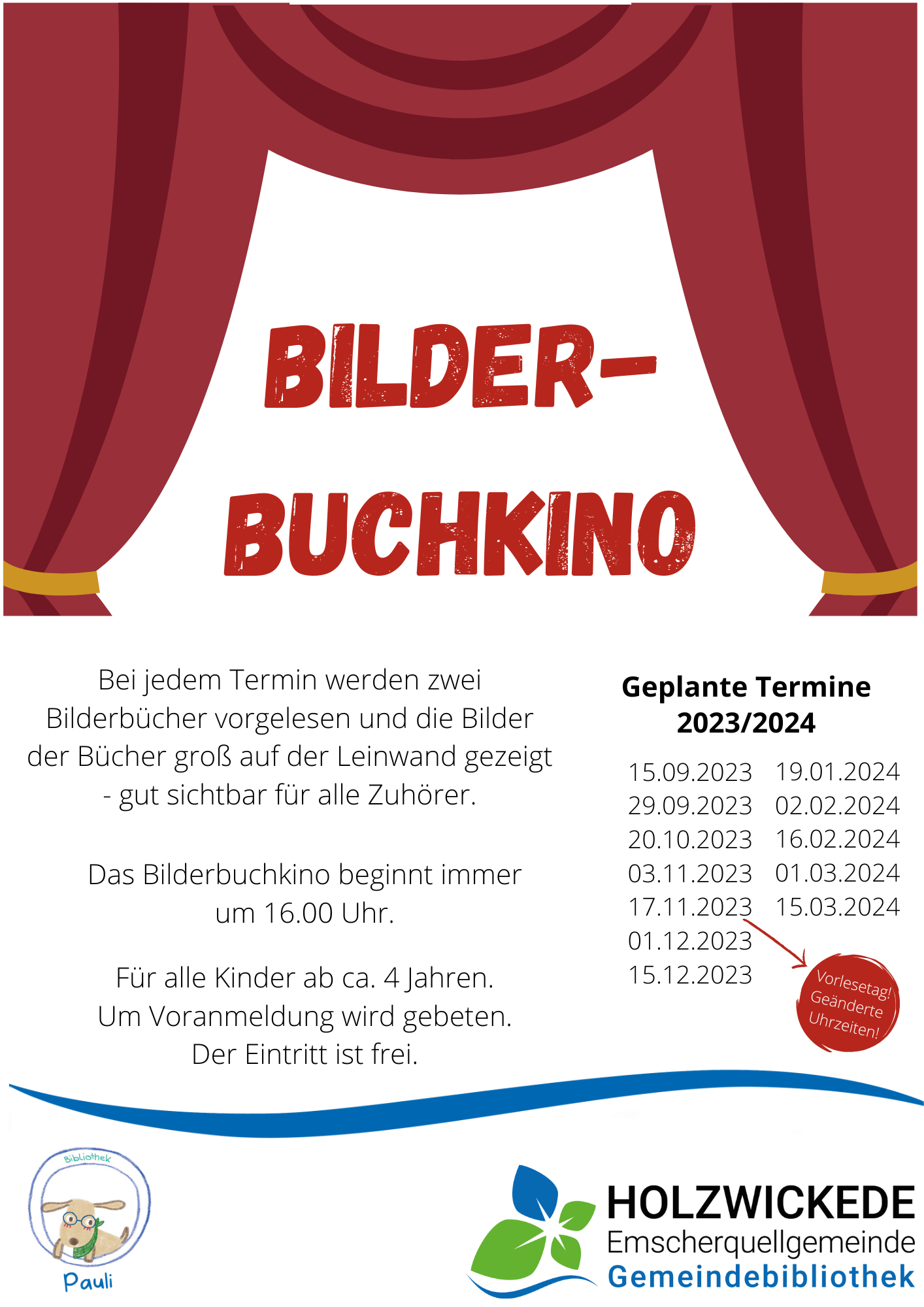 Plakat zum Bilderbuchkino